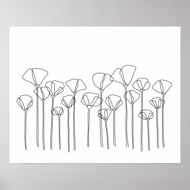 Affiche du champ de pavot (Devant)