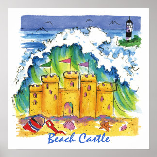 Affiche du château de plage