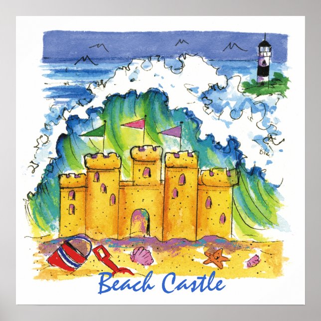 Affiche du château de plage (Devant)