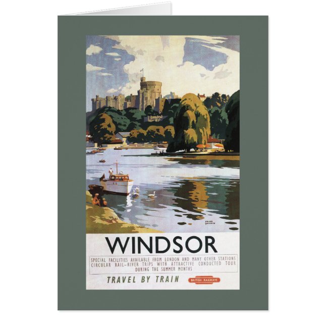 Affiche du château de Windsor sur les chemins de f (Devant)