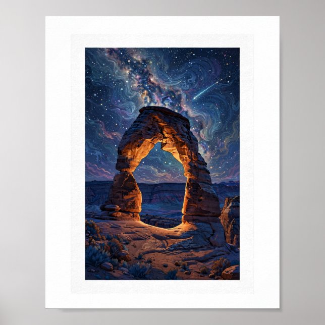 Affiche du ciel nocturne du désert sur Delicate Ar (Devant)