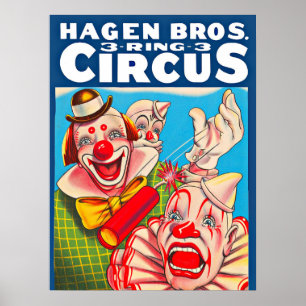 Affiche du cirque Hagen Brothers dans les années 1
