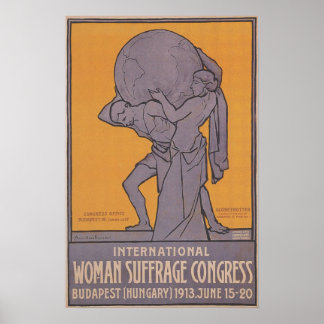 Affiche du Congrès du suffrage féminin 1913