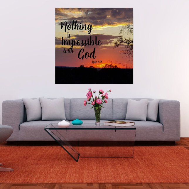 Affiche du coucher de soleil Rien n'est impossible (Créateur téléchargé)