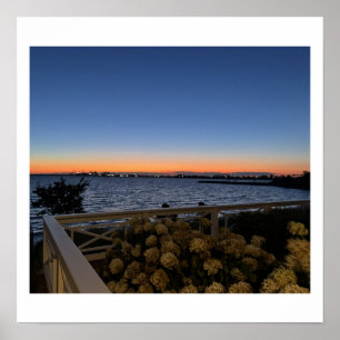 Affiche du coucher de soleil sur la baie de Chesap