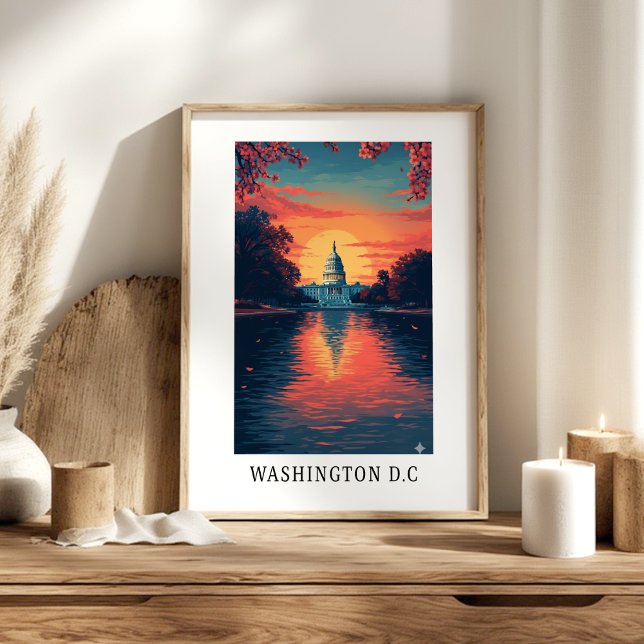 Affiche du coucher de soleil sur le Capitole de Wa (Créateur téléchargé)