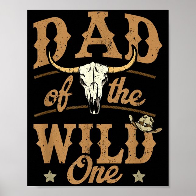 Affiche Du cow-boy sauvage western rodéo de papa (Devant)