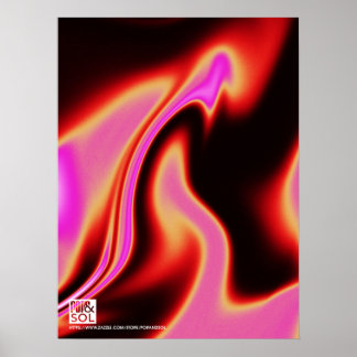 affiche du dégradé du coucher de soleil chaud