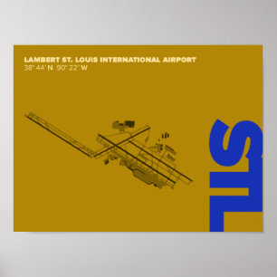 Affiche du diagramme de l'aéroport de Saint-Louis