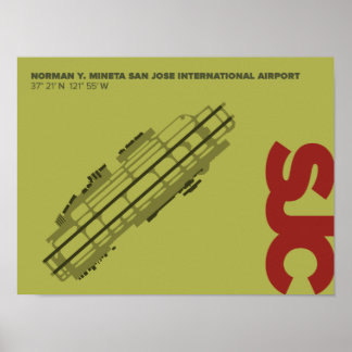 Affiche du diagramme de l'aéroport de San Jose (SJ