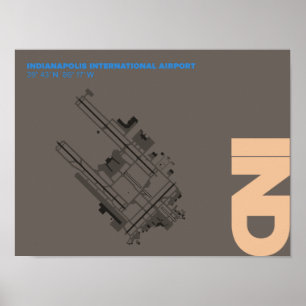 Affiche du diagramme de l'aéroport d'Indianapolis