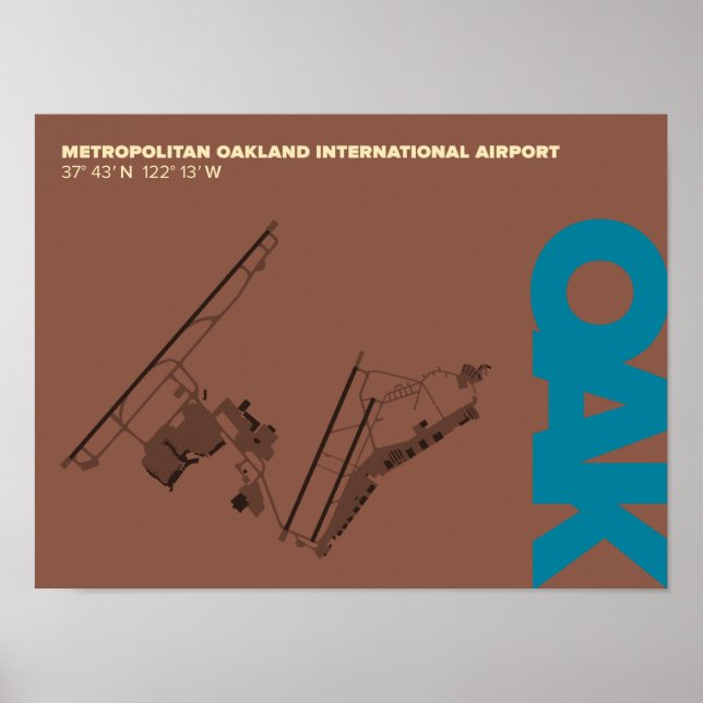 Affiche du diagramme de l'aéroport d'Oakland (OAK) (Devant)