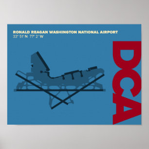 Affiche du diagramme de l'aéroport national Reagan