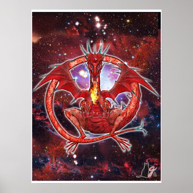 Affiche du Dragon Cosmique Pyrope (Devant)