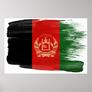 Affiche du drapeau afghan