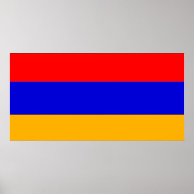Affiche du drapeau arménien (Devant)