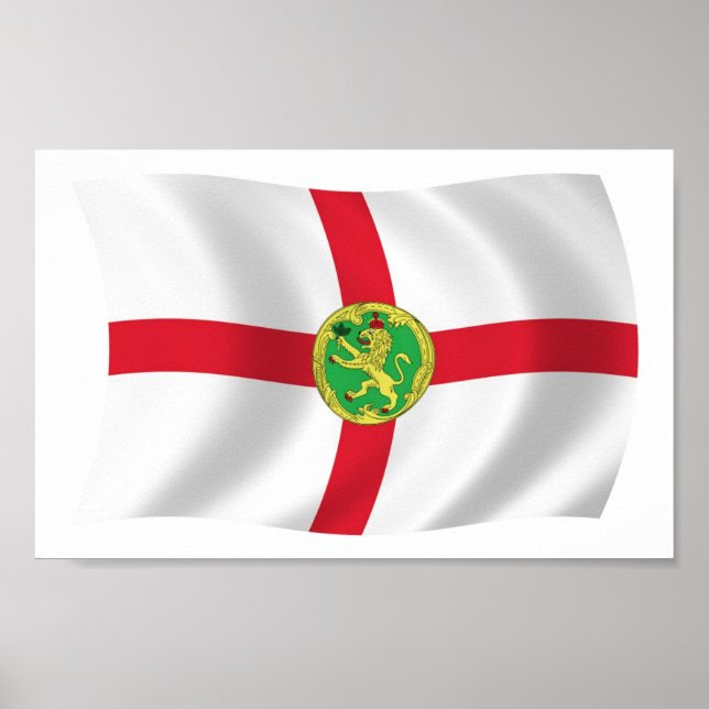 Affiche du drapeau d'Aurigny (Devant)