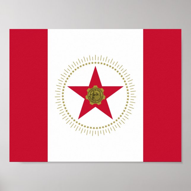 Affiche du drapeau de Birmingham, Alabama (Devant)
