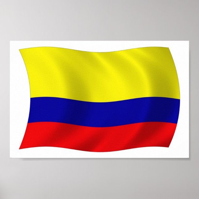 Affiche du drapeau de la Colombie (Devant)
