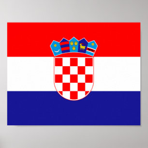 Affiche du drapeau de la Croatie