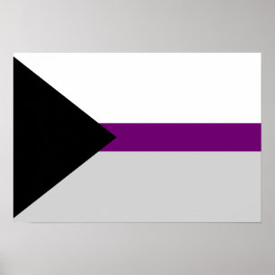 Affiche du drapeau de la désisexualité