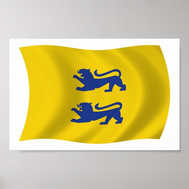 Affiche du drapeau de la minorité danoise du Schle (Devant)