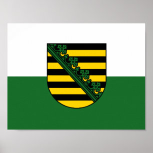 Affiche du drapeau de la Saxe