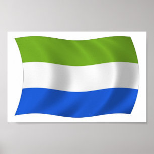 Affiche du drapeau de la Sierra Leone