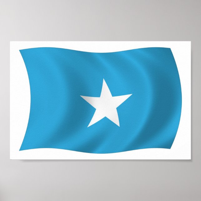 Affiche du drapeau de la Somalie (Devant)