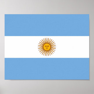 Affiche du drapeau de l'Argentine