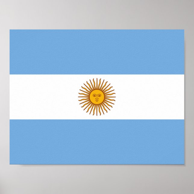 Affiche du drapeau de l'Argentine (Devant)