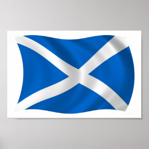 Affiche du drapeau de l'Écosse
