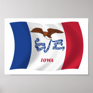 Affiche du drapeau de l'Iowa Imprimer