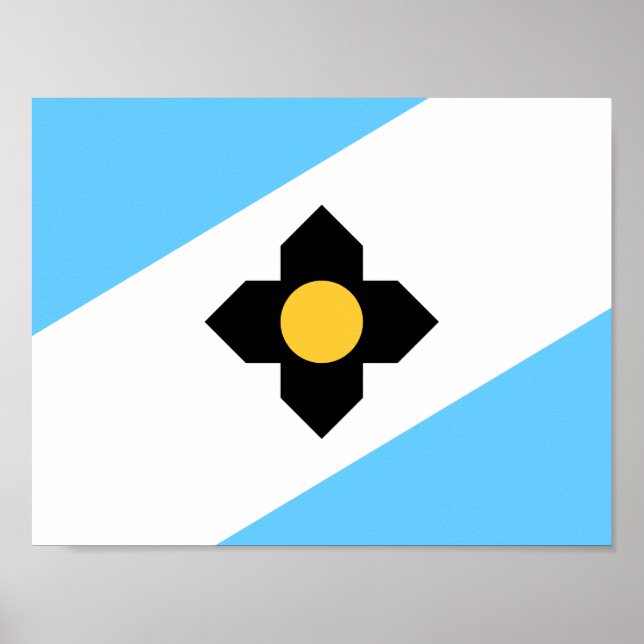 Affiche du drapeau de Madison, Wisconsin (Devant)