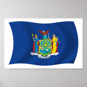 Affiche du drapeau de New York