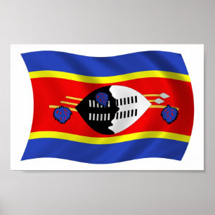 Affiche du drapeau de Swaziland
