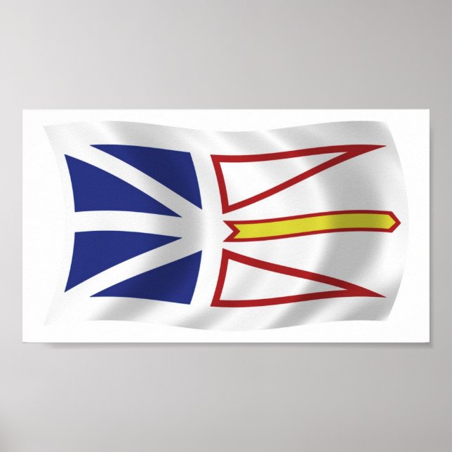 Affiche du drapeau de Terre-Neuve-et-Labrador (Devant)