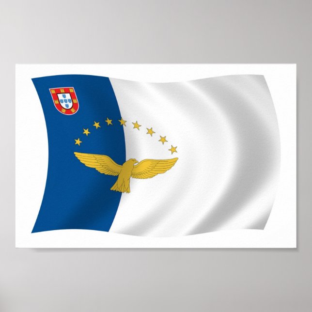 Affiche du drapeau des Açores (Devant)