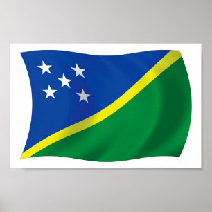 Affiche du drapeau des Îles Salomon Imprimer