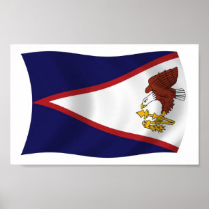 Affiche du drapeau des Samoa américaines