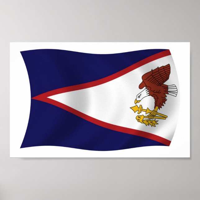Affiche du drapeau des Samoa américaines (Devant)