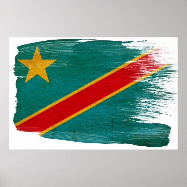 Affiche du drapeau du Congo (Devant)