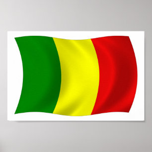 Affiche du drapeau du Mali