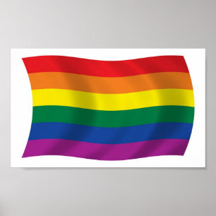 Affiche du drapeau du mouvement gay pride Imprimer