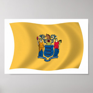 Affiche du drapeau du New Jersey
