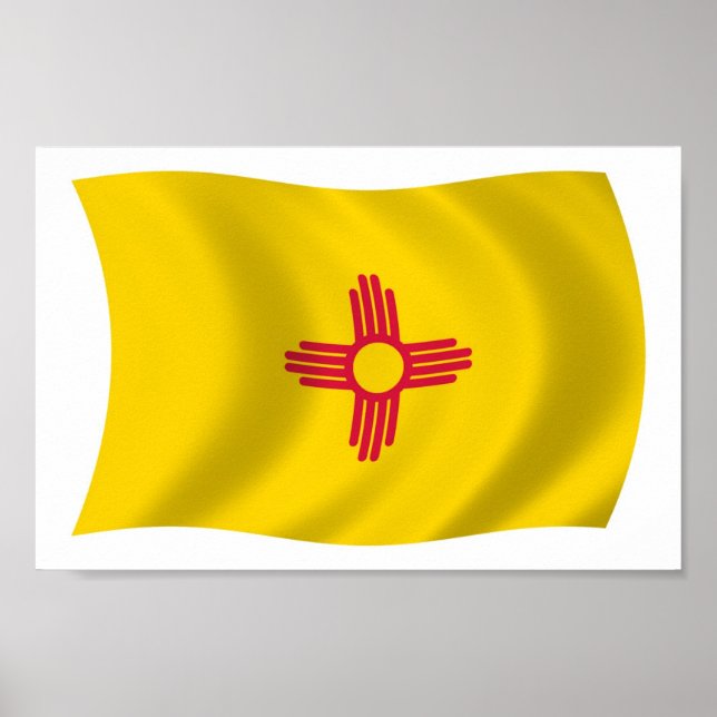 Affiche du drapeau du Nouveau-Mexique (Devant)