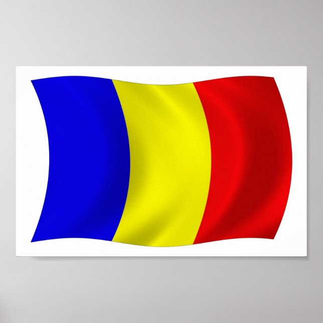 Affiche du drapeau du Tchad (Devant)