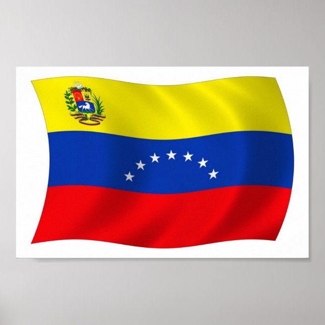 Affiche du drapeau du Vénézuela (Devant)