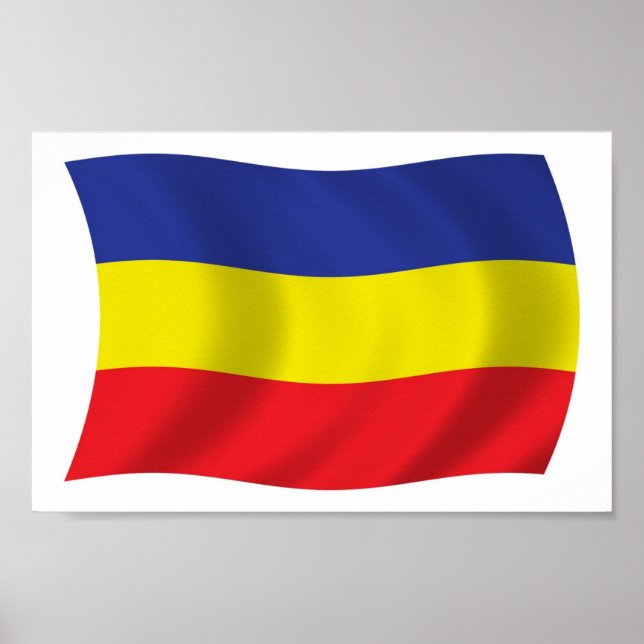 Affiche du drapeau khmer Kampuchea Krom (Devant)