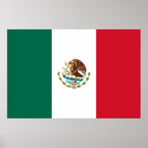 Affiche du drapeau national mexicain (Mexique)
